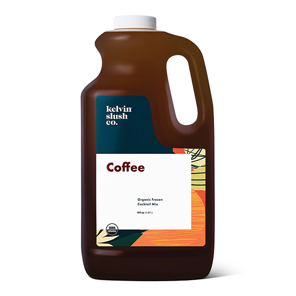 Isolated image of a bottle of Kelvin Slush Co. Coffee Mix