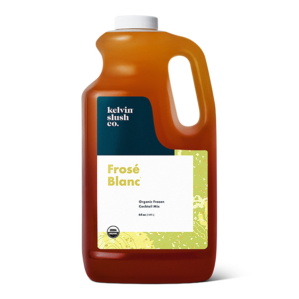 Isolated image of a bottle of Kelvin Slush Co. Frosé Blanc® Mix